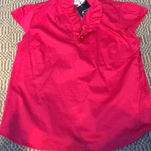 Elizabeth McKay ruffled blouse in size 14